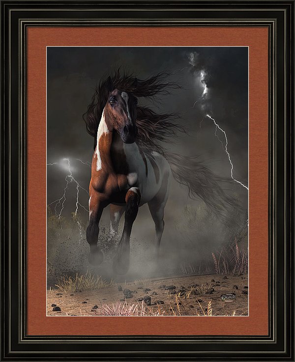 Mustang Horse in a Storm